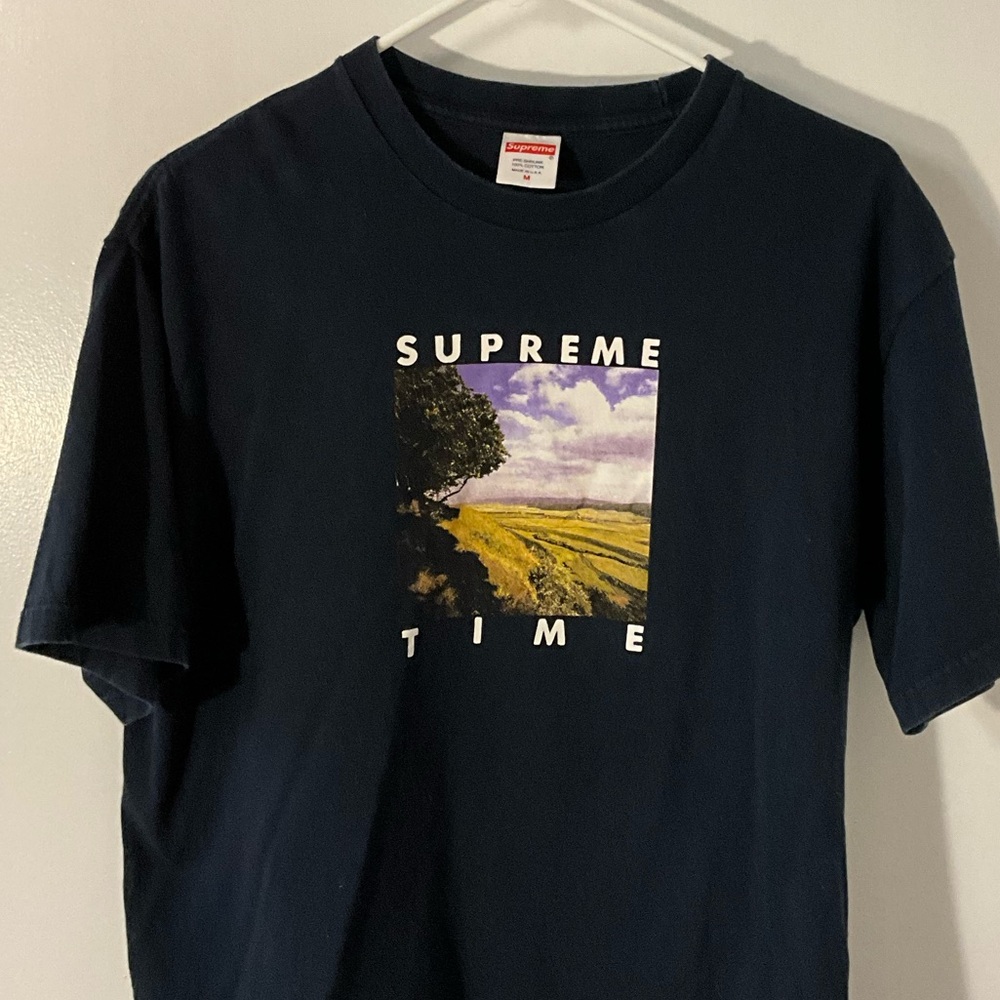 [Supreme] Navy Blue Scenic Graphic Tee